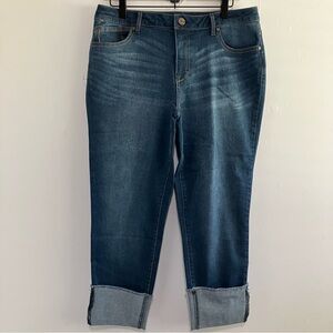 1822 Denim Taylor Cropped Jeans Mid Rise Medium Wash Size 14